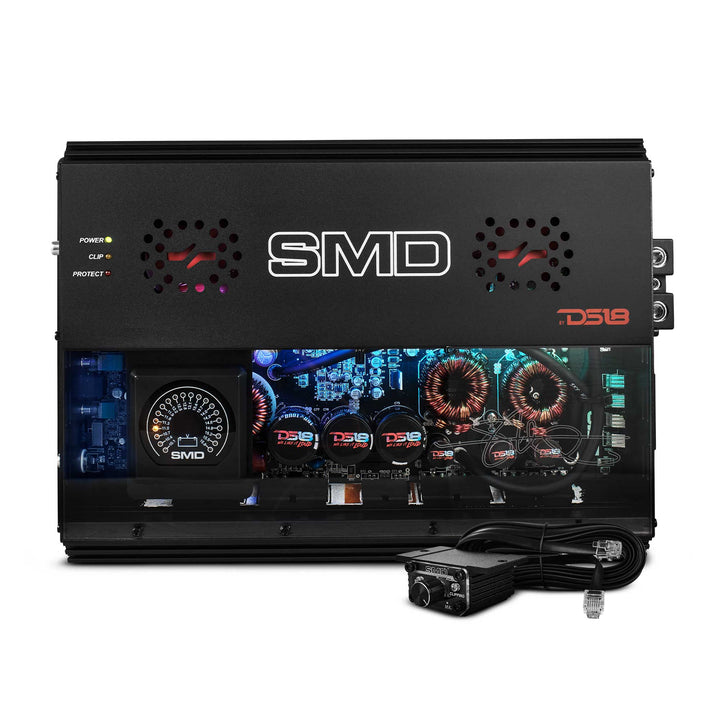 SMD 3000.1D Monoblock Amplifier with VM-1 Voltmeter and Digital LED Lights - 1 x 3000 Watts Rms @ 1-ohm