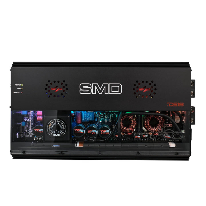 SMD 5000.1D Monoblock Amplifier with VM-1 Voltmeter and Digital LED Lights - 1 x 5000 Watts Rms @ 1-ohm