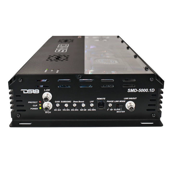 SMD 5000.1D Monoblock Amplifier with VM-1 Voltmeter and Digital LED Lights - 1 x 5000 Watts Rms @ 1-ohm