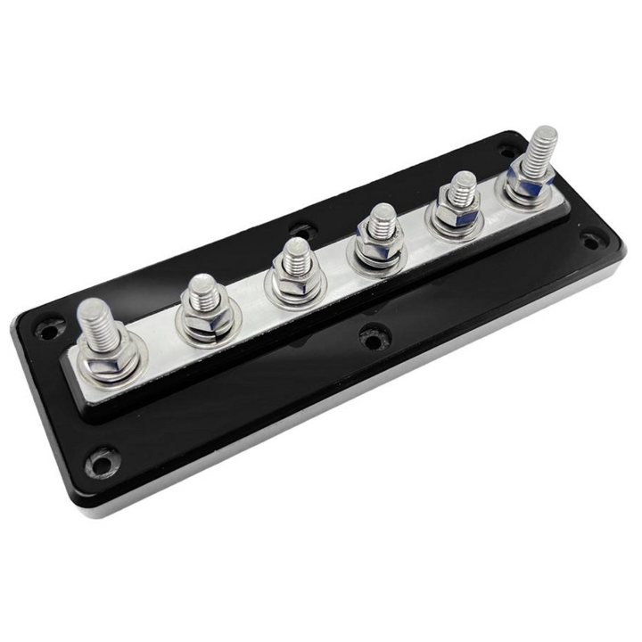 SMD UB-6 6 Spot Distribution Block with Stainless Steel / Aluminum Hardware and Clear Acrylic Cover - Made in the USA