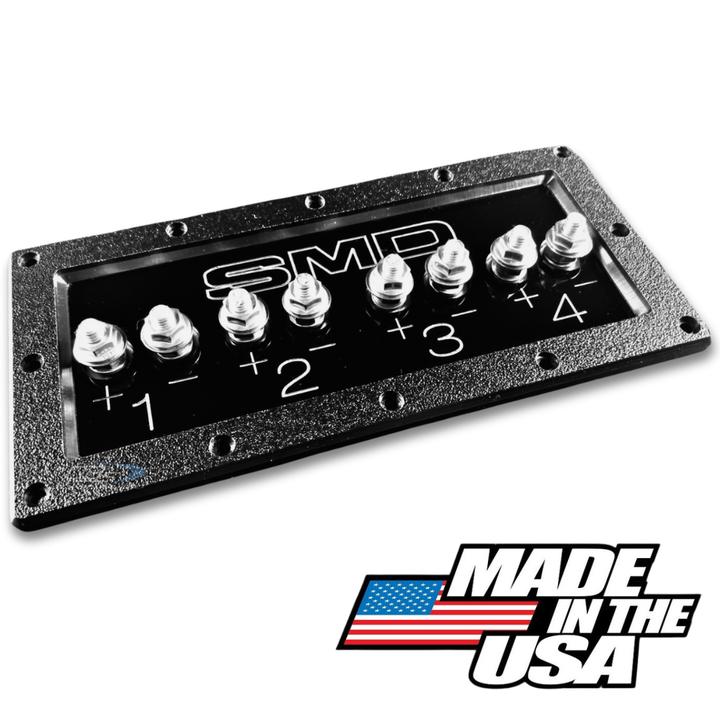 SMD 4-Channel Speaker Terminal - Stainless Steel Hardware