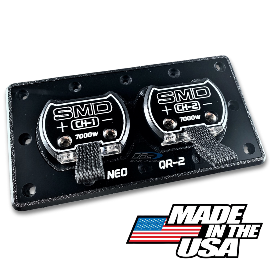 SMD QR 2-Channel Quick Release Magnet Speaker Terminal - Stainless and Aluminum Hardware