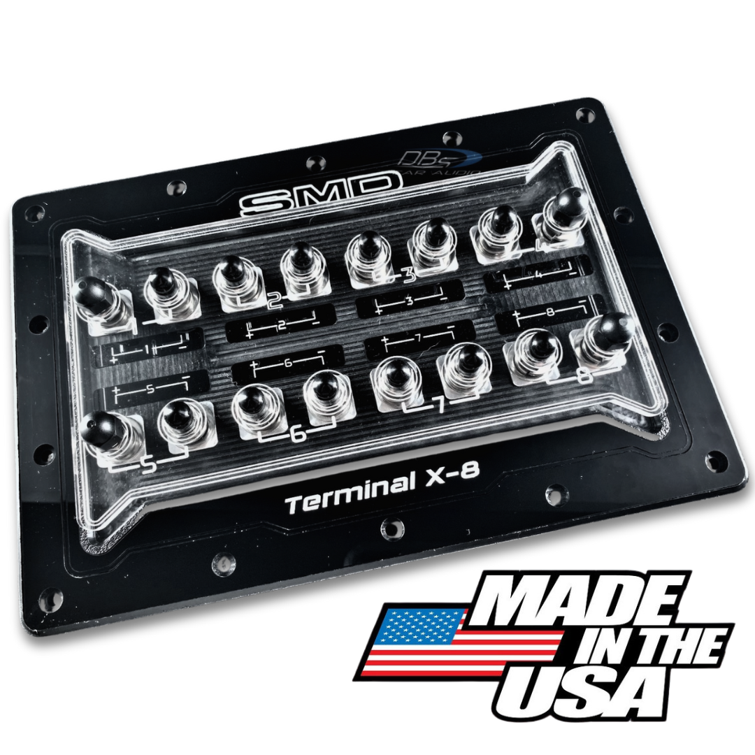 SMD TX 8-Channel Speaker Terminal - Stainless and Aluminum Hardware