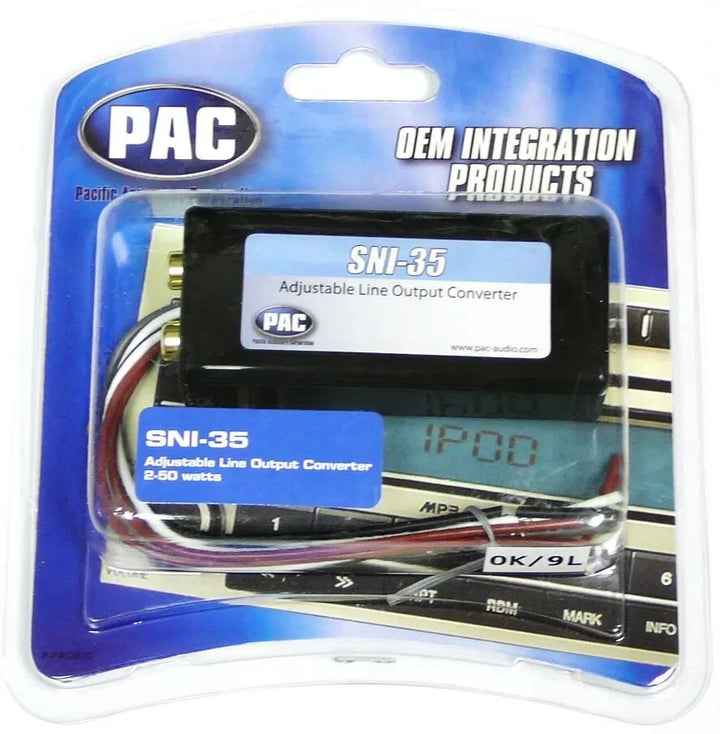 Pac-Audio SNI-35 2-Channel Adjustable Rca Line Output Converter - 50 Watts Max Input Per Channel