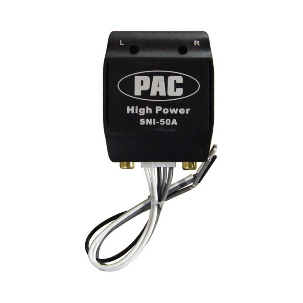Pac-Audio SNI-50A 2-Channel Adjustable Rca Line Output Converter - 50 Watts Max Input Per Channel