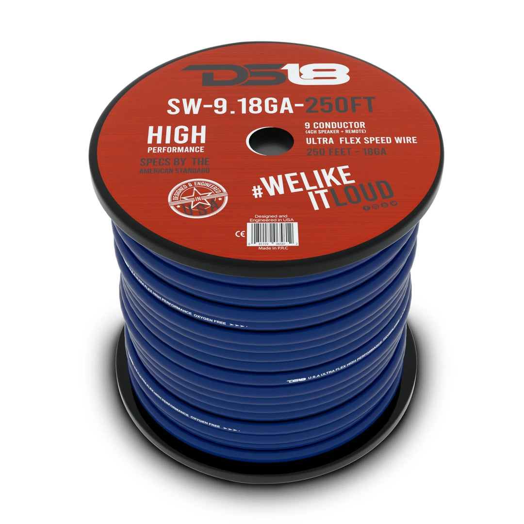 DS18 SW-9.18GA-250FT 9 Wire Speed Cable - 250 Foot Roll