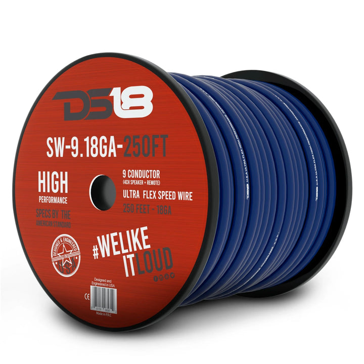 DS18 SW-9.18GA-250FT 9 Wire Speed Cable - 250 Foot Roll