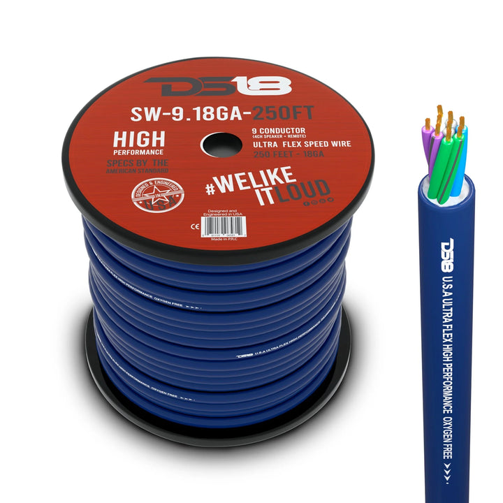 DS18 SW-9.18GA-250FT 9 Wire Speed Cable - 250 Foot Roll