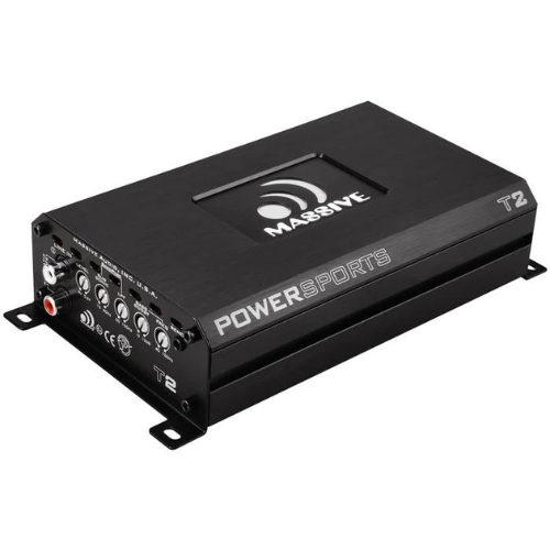 Amplificador de subwoofer marino monobloque Clase D Massive Audio T2 - 1 x 800 vatios Rms a 1 ohmio