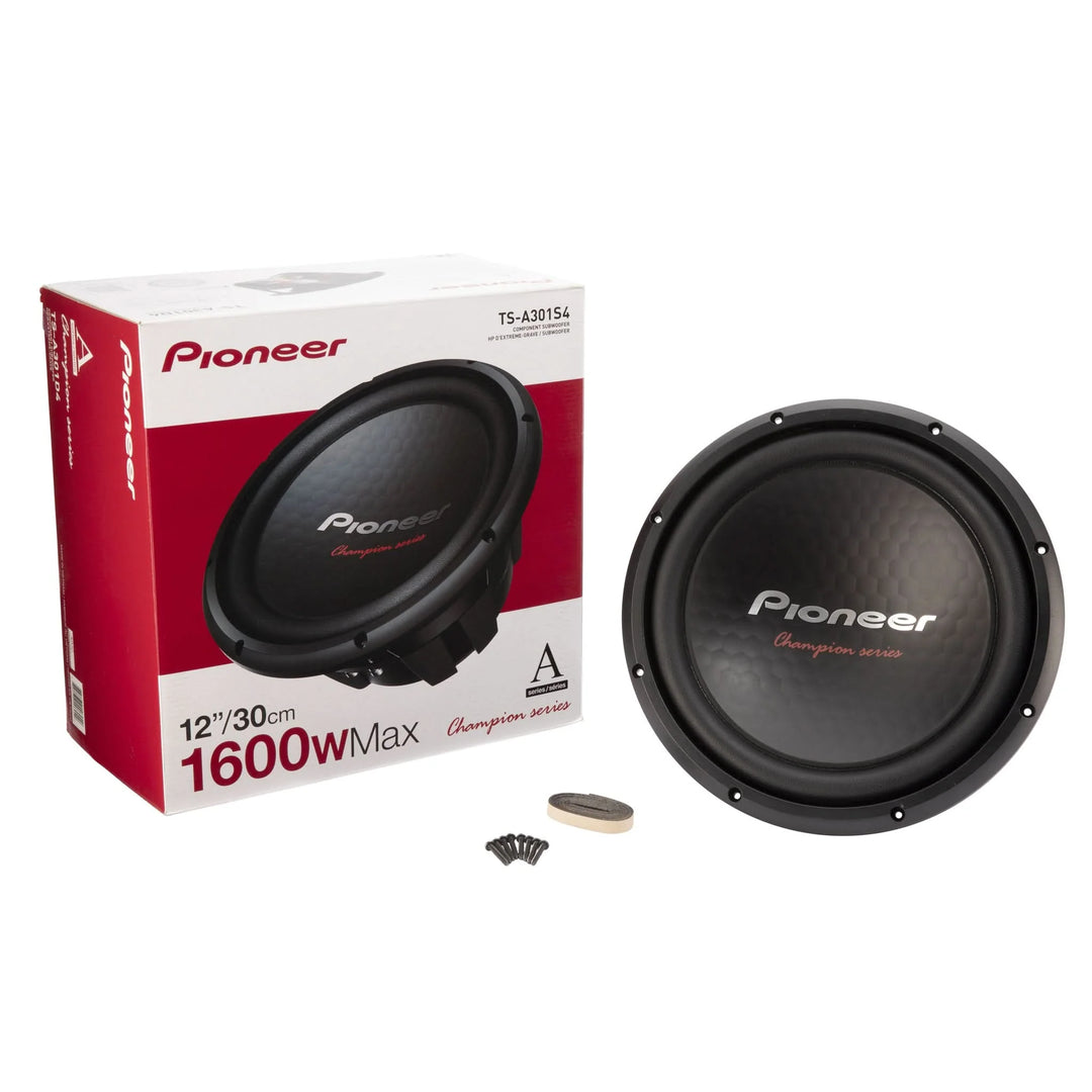 Pioneer TS-A301S4 12" Subwoofer - 500 Watts Rms Single 4-ohm
