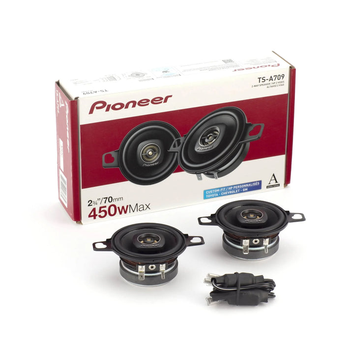 Pioneer TS-A709 2.75" 2-Way Coaxial Speakers - 100 Watts Rms 4-ohm