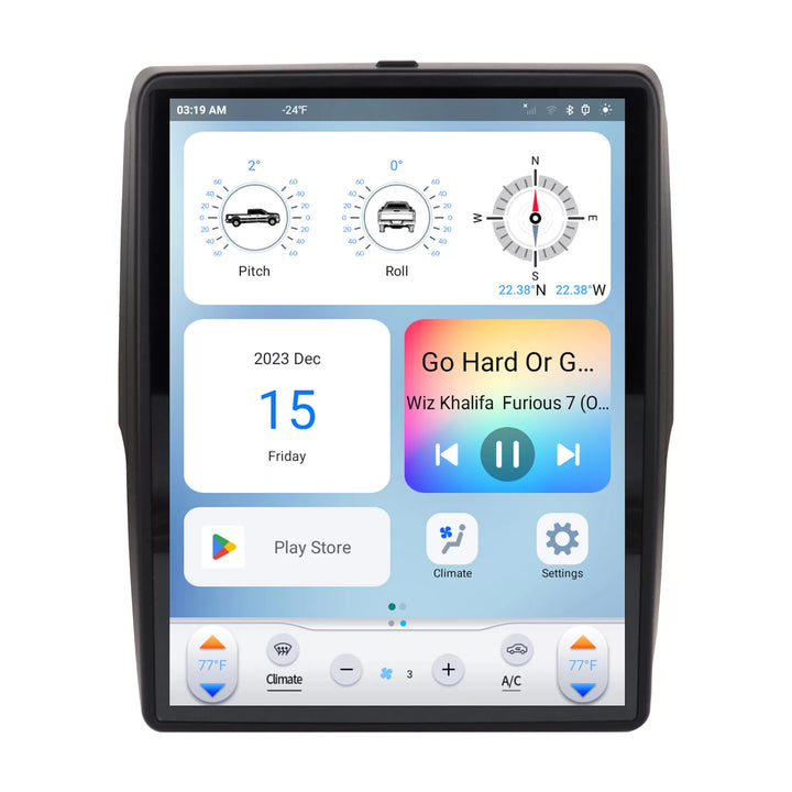 Linkswell T-Style Radio with 12.1" Touchscreen 6th Gen - Fits 2013-2018 (2019-2024 Classic) Dodge Ram
