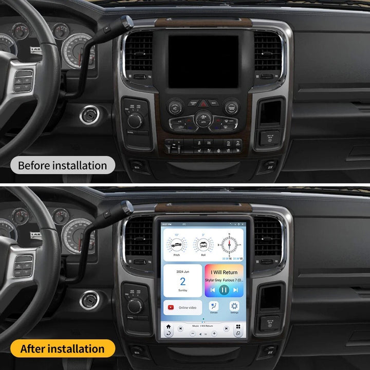 Linkswell T-Style Radio with 12.1" Touchscreen 6th Gen - Fits 2019-2024 Dodge Ram