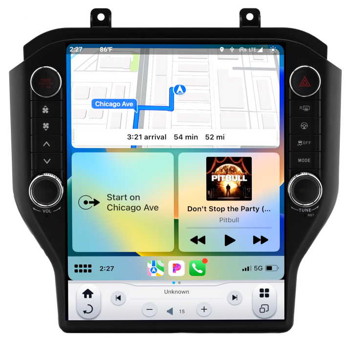 Linkswell T-Style Radio with 12.1" Touchscreen 6th Gen - Fits 2015-2023 Ford Mustang