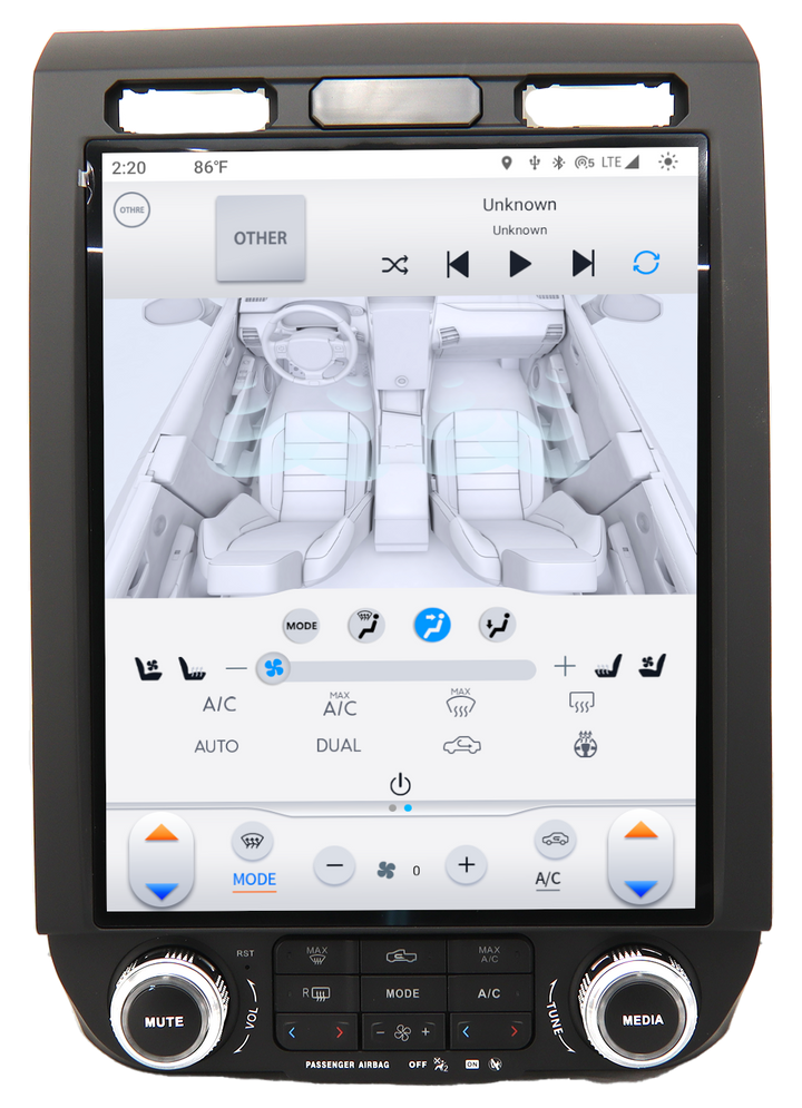 Linkswell T-Style Radio with 12.1" Touchscreen 6th Gen - Fits 2015-2020 F-150 / 2017-2023 Super Duty