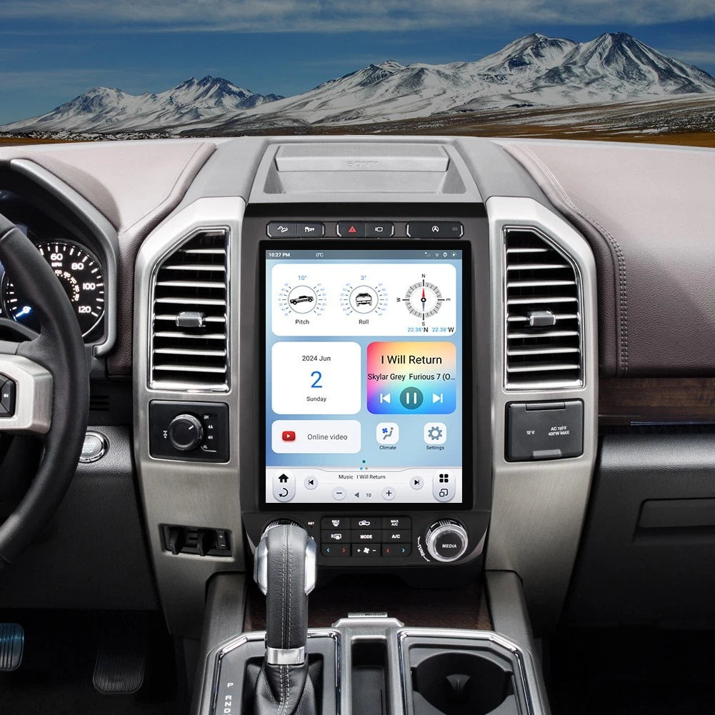 Linkswell T-Style Radio with 12.1" Touchscreen 6th Gen - Fits 2015-2020 F-150 / 2017-2023 Super Duty