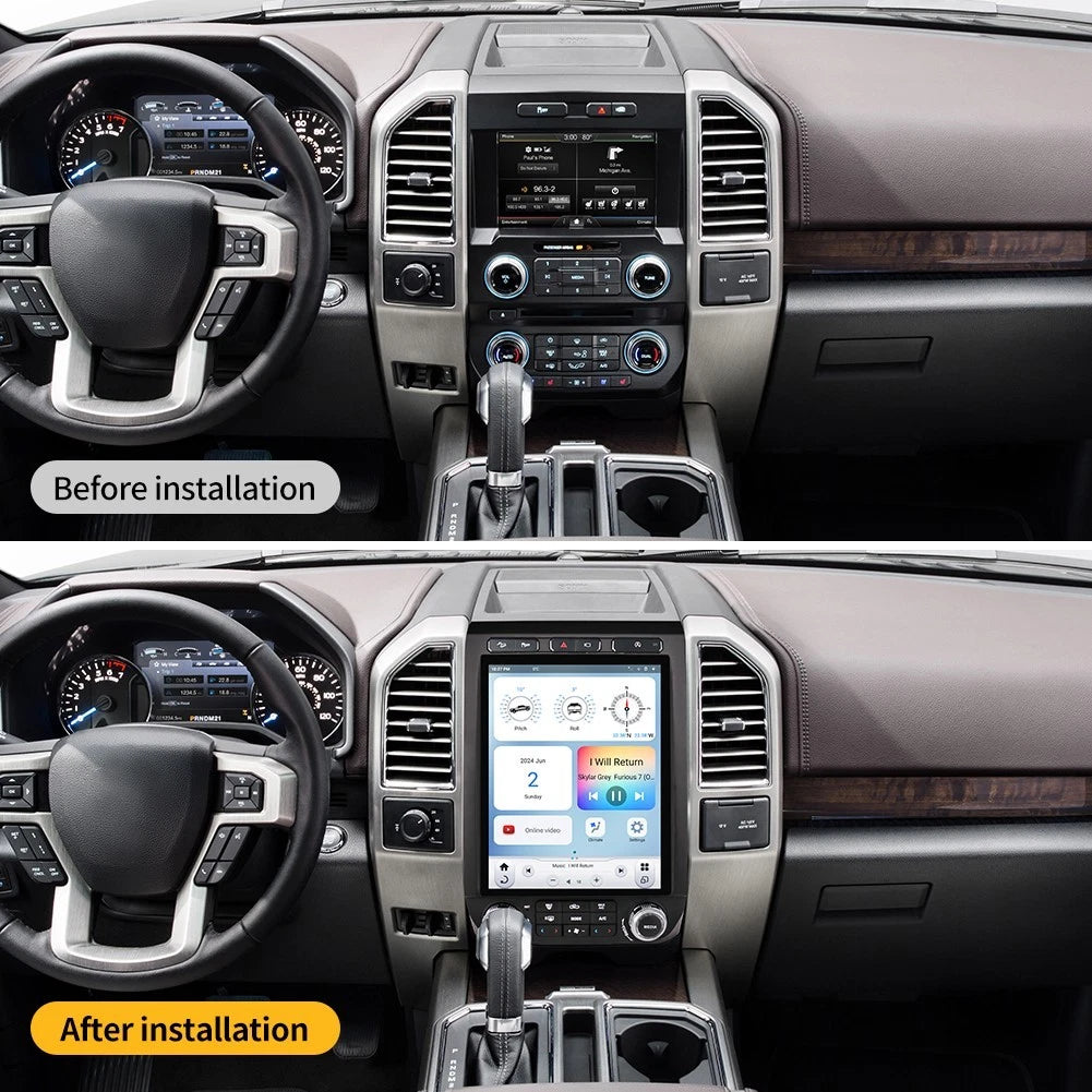 Linkswell T-Style Radio with 12.1" Touchscreen 6th Gen - Fits 2015-2020 F-150 / 2017-2023 Super Duty