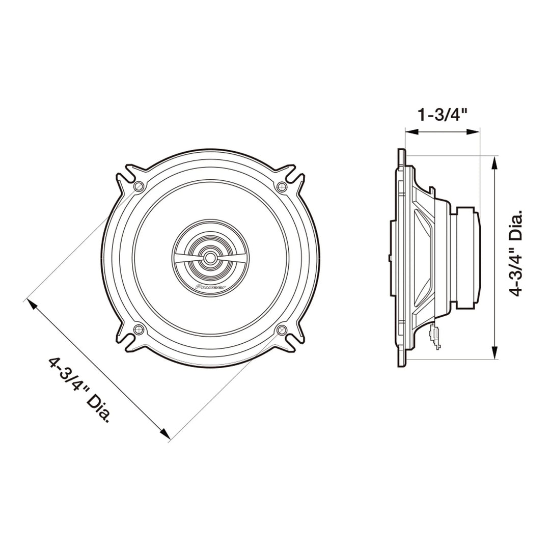 Pioneer TS-G1320S 5.25" 2-Way Coaxial Speakers - 35 Watts Rms 4-ohm