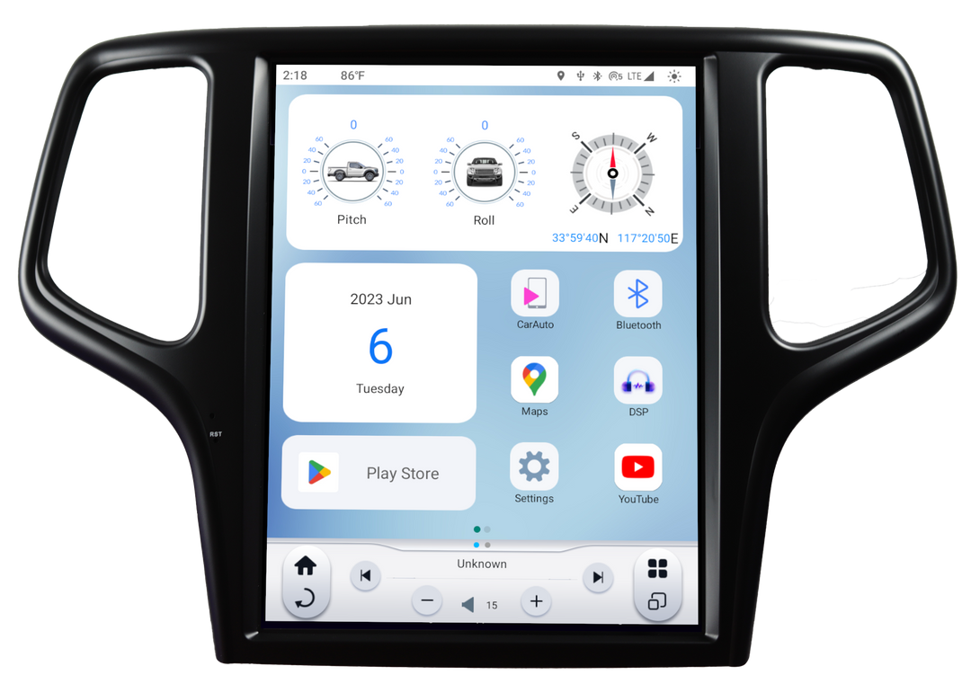 Linkswell T-Style Radio with 12.1" Touchscreen 6th Gen - Fits 2014-2021 Jeep Grand Cherokee