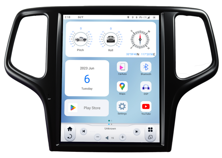 Linkswell T-Style Radio with 12.1" Touchscreen 6th Gen - Fits 2014-2021 Jeep Grand Cherokee
