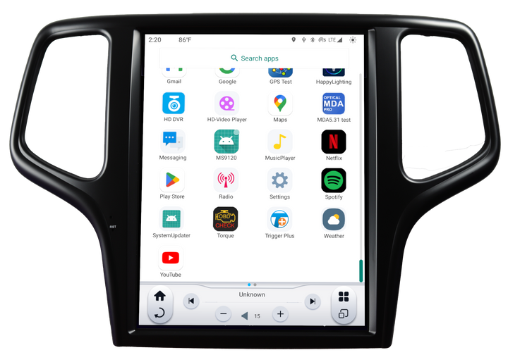 Linkswell T-Style Radio with 12.1" Touchscreen 6th Gen - Fits 2014-2021 Jeep Grand Cherokee