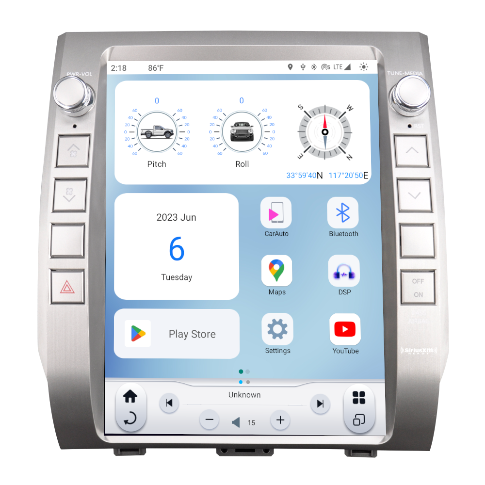 Linkswell T-Style Radio with 12.1" Touchscreen 6th Gen - Fits 2014-2022 Toyota Tundra