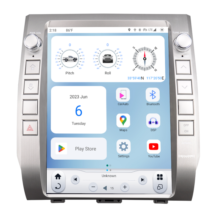 Linkswell T-Style Radio with 12.1" Touchscreen 6th Gen - Fits 2014-2022 Toyota Tundra