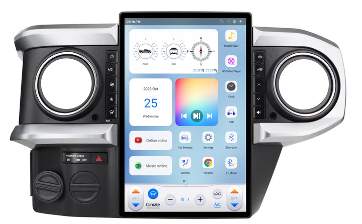 Linkswell T-Style Radio with 13" Touchscreen 6th Gen - Fits 2016-2023 Toyota Tacoma