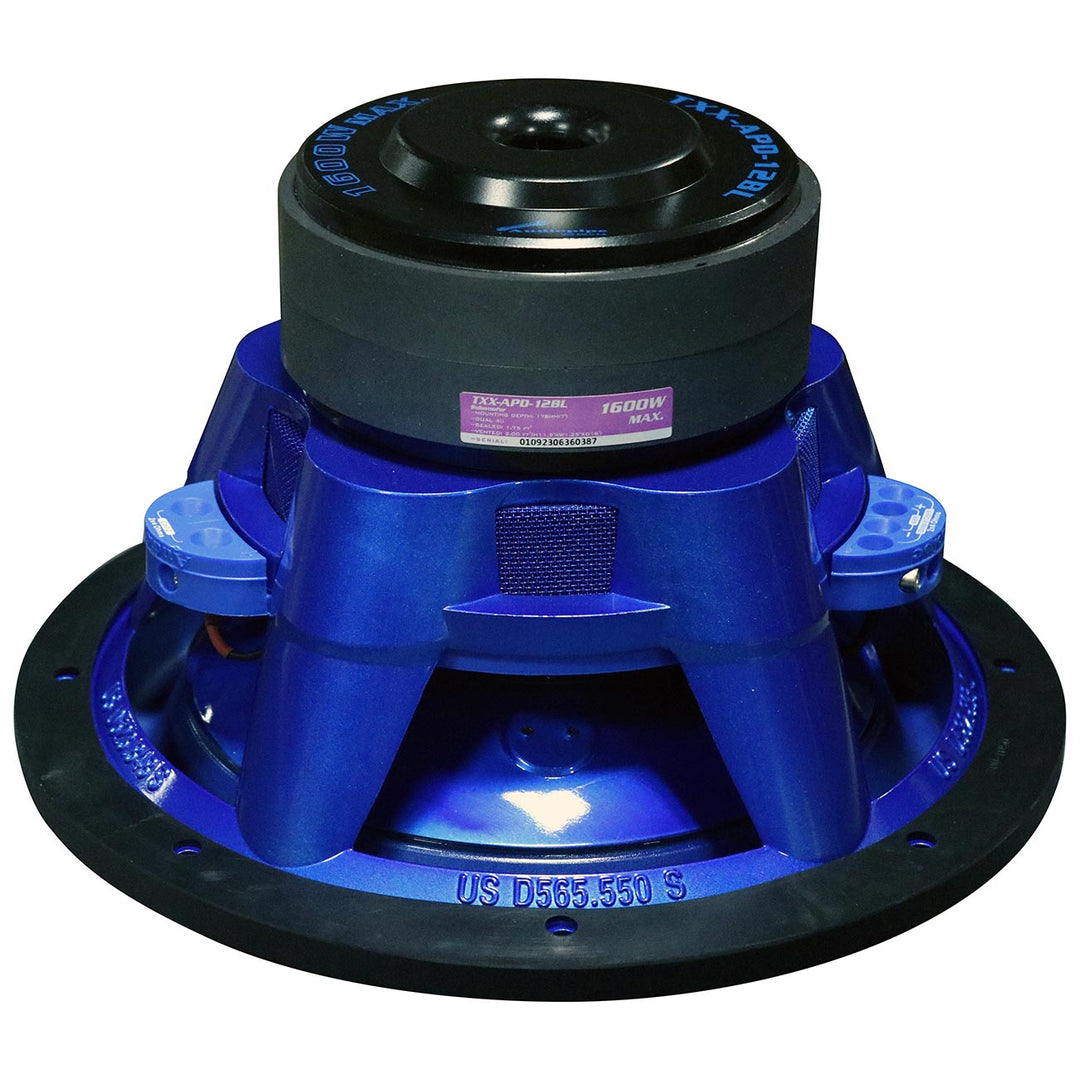 Audiopipe Eye Candy 12" Subwoofer with Blue Aluminum Cone - 800 Watts Rms Dual 4-ohm