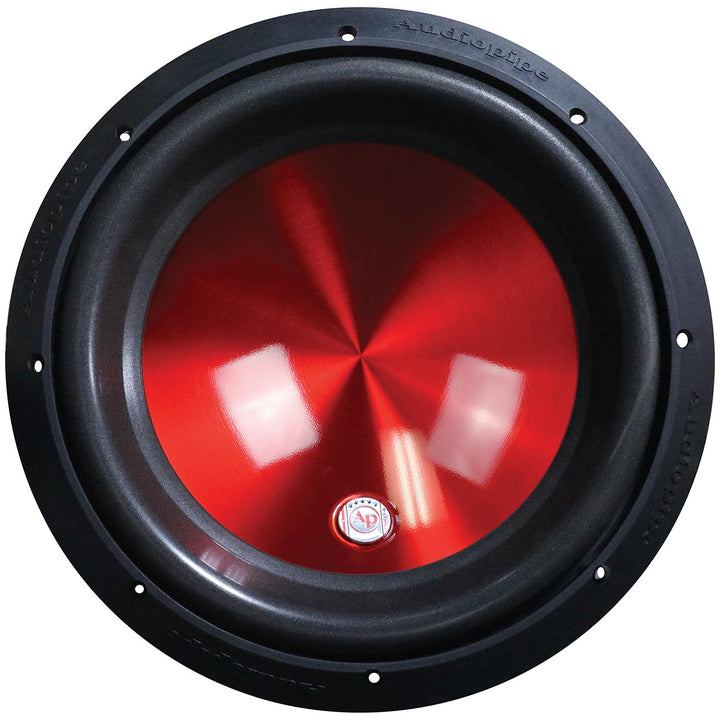 Audiopipe Eye Candy 12" Subwoofer with Red Aluminum Cone - 800 Watts Rms Dual 4-ohm