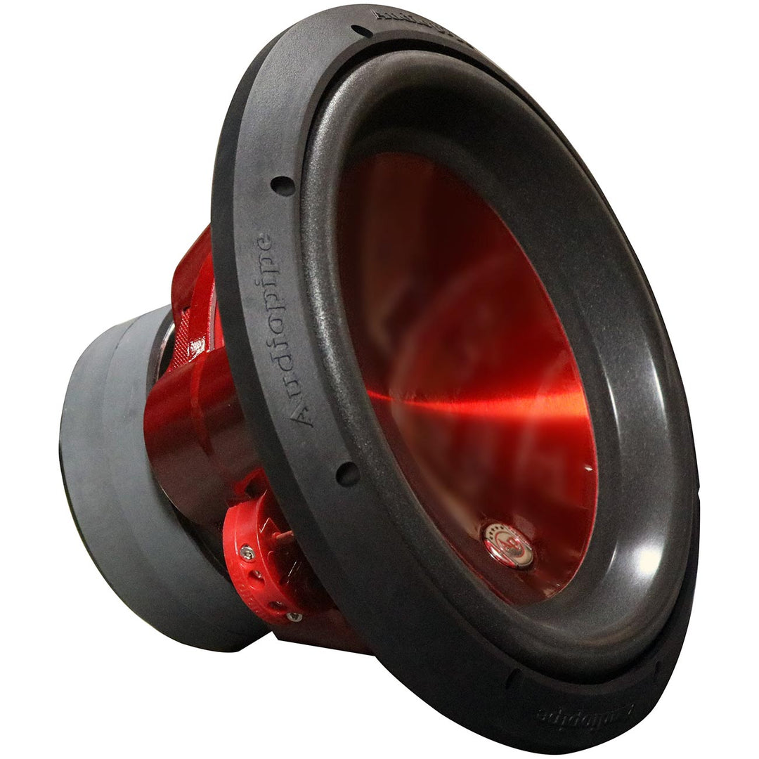 Audiopipe Eye Candy 12" Subwoofer with Red Aluminum Cone - 800 Watts Rms Dual 4-ohm