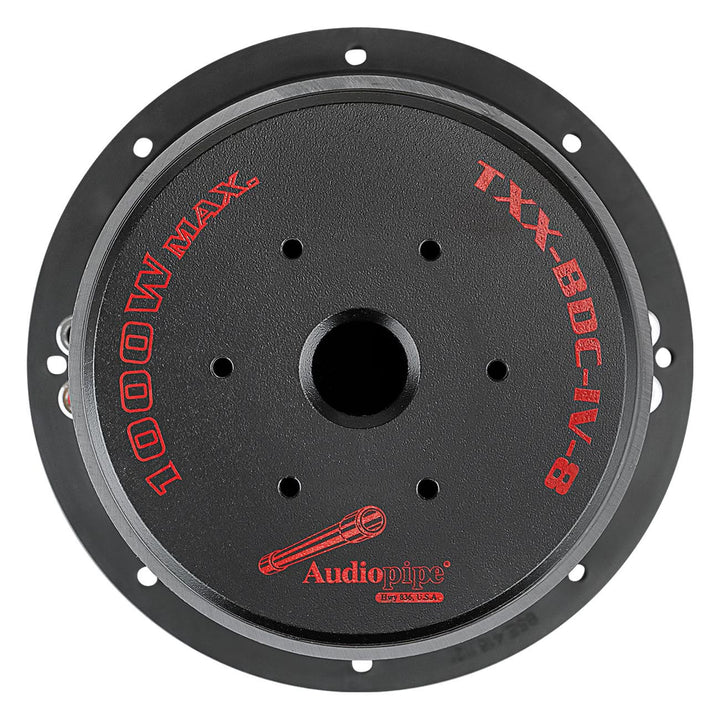 Audiopipe TXX-BDC-IV Series 8" Subwoofer - 500 Watts Rms Dual 4-ohm Voice Coil