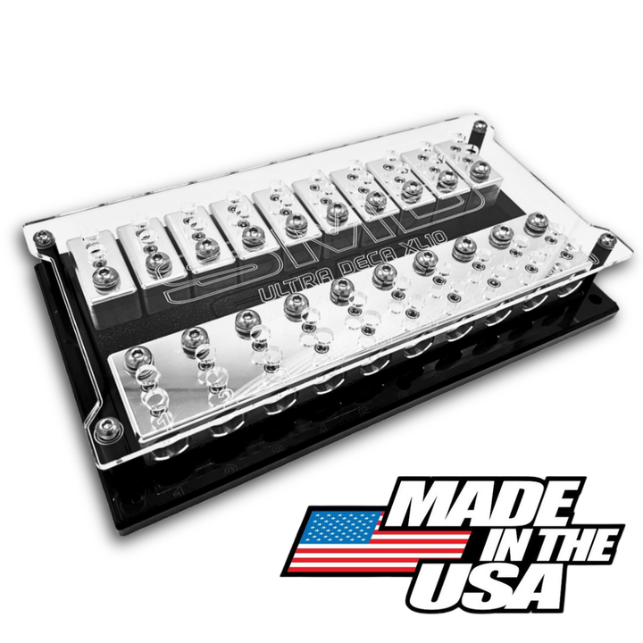 SMD Ultra Deca XL 10 Spot Fuse Block - Stainless Steel and Aluminum Hardware