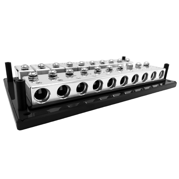 SMD Ultra Deca XL 10 Spot Fuse Block - Stainless Steel and Aluminum Hardware