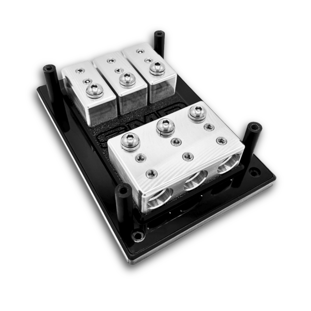 SMD Ultra Triple XL 3 Spot Fuse Block - Stainless Steel and Aluminum Hardware