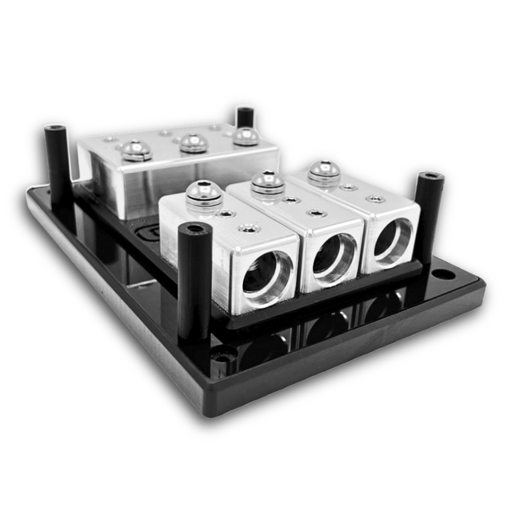 SMD Ultra Triple XL 3 Spot Fuse Block - Stainless Steel and Aluminum Hardware