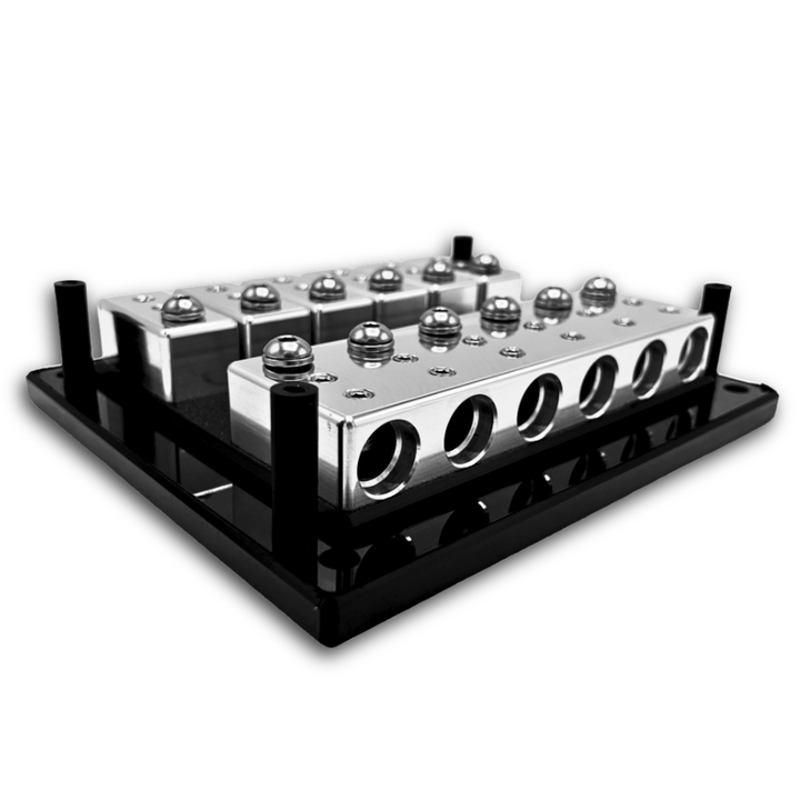 SMD Ultra Six XL 6 Spot Fuse Block - Stainless Steel and Aluminum Hardware
