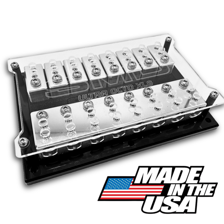 SMD Ultra Octo XL 8 Spot Fuse Block - Stainless Steel and Aluminum Hardware