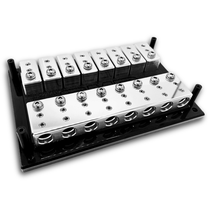 SMD Ultra Octo XL 8 Spot Fuse Block - Stainless Steel and Aluminum Hardware