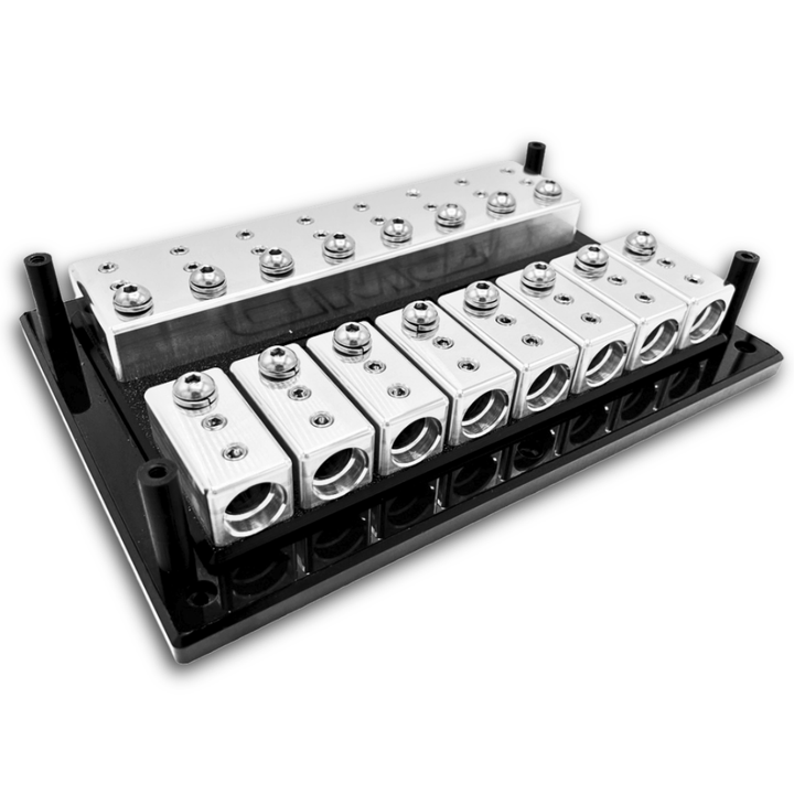 SMD Ultra Octo XL 8 Spot Fuse Block - Stainless Steel and Aluminum Hardware