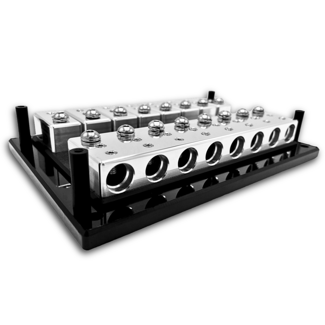 SMD Ultra Octo XL 8 Spot Fuse Block - Stainless Steel and Aluminum Hardware