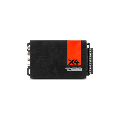 Amplificador compacto de rango completo Clase D DS18 X4 de 4 canales - 4 x 70 vatios Rms a 4 ohmios