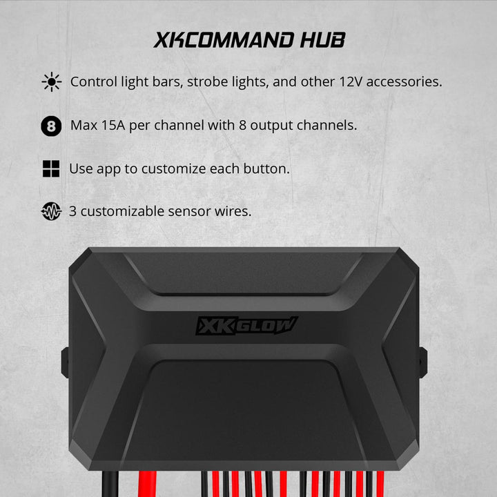 XKGlow XK-CMD-KIT XKcommand Off-road Bluetooth Switch Panel with Bluetooth-Controlled App