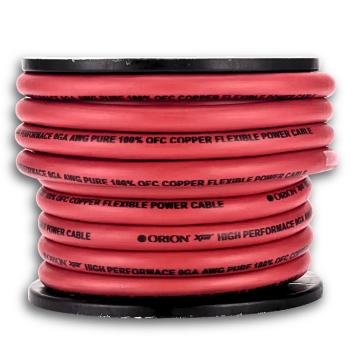 Orion Red 1/0 Gauge OFC Copper Power or Ground Wire - 50 Foot Roll