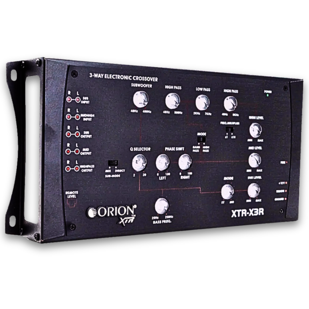 Orion XTR-X3R 3-Way Active Crossover with Subwoofer Level Control Knobs