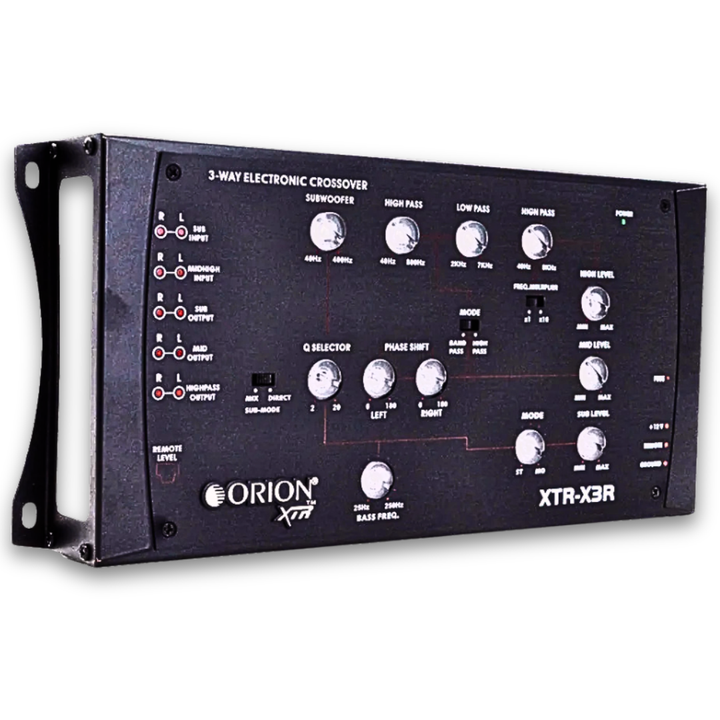 Orion XTR-X3R 3-Way Active Crossover with Subwoofer Level Control Knobs