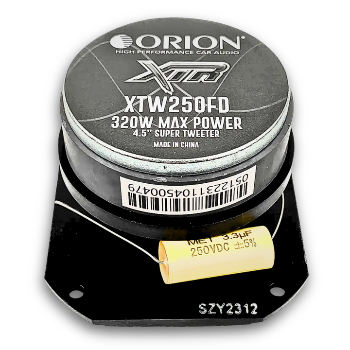 Orion XTW250FD 4.5" Bullet Super Tweeter - 80 Watts Rms 4-ohm