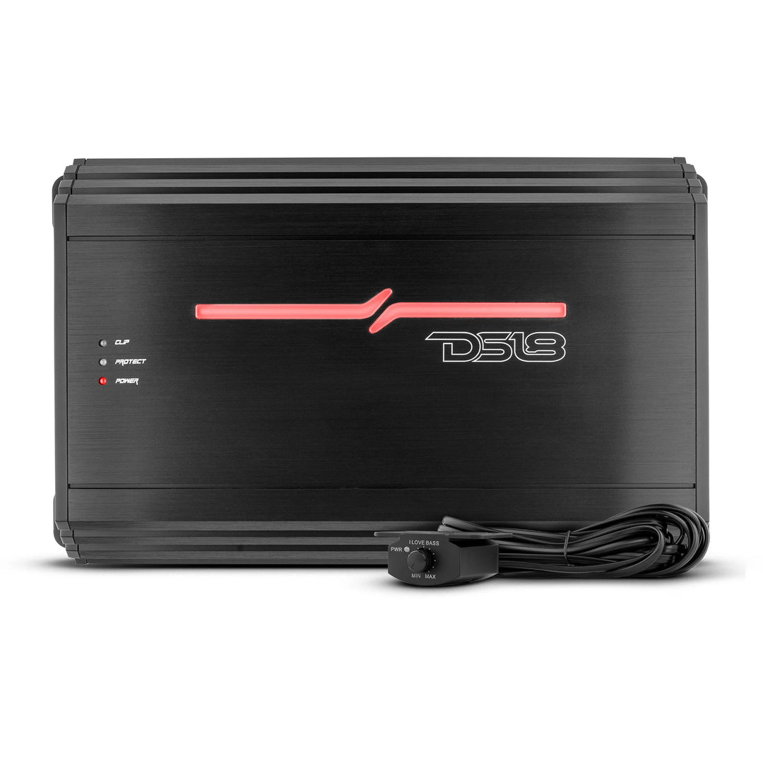Amplificador de subwoofer monobloque Clase D DS18 ZR1000.1D - 1 x 1000 vatios Rms a 1 ohmio