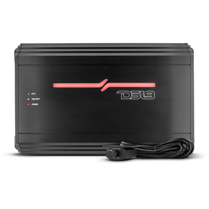 Amplificador de subwoofer monobloque Clase D DS18 ZR1000.1D - 1 x 1000 vatios Rms a 1 ohmio