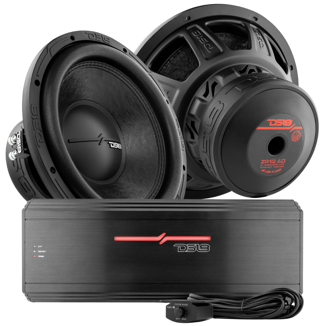 DS18 Bundle - 2x ZR12.4D 12" Subwoofers with ZR2000.1D Monoblock Amplifier